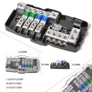Audio-Stereo-ANL Sicherung Halter Verteilung 0/4Ga 4 Wege Sicherungen BOX Block - Picture 1 of 8