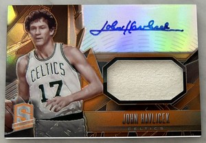 2013-14 PANINI SPECTRA JOHN HAVLICEK AUTO AUTOGRAPH GAME USED JERSEY /20 CELTICS