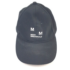 Mott MacDonald Baseball Hat, Black and White With Logo, Adjustable, Polyester