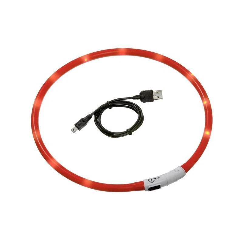 Visio Light - LED Leuchtschlauch Halsband orange, aufladbar über USB-Kabel 64904
