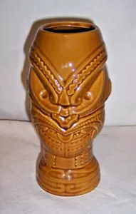 6 5/8 " TALL BROWN TIKI MUG - Picture 1 of 2