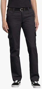 Dickies Women's Relaxed Fit Straight Leg Cargo Pant, 14, Black - Picture 1 of 2