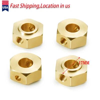 17MM Wheel Hex Heavier Brass Adapter 4PCS for RC Crawler Axial SCX6 AXI05000 - Image 1 of 4