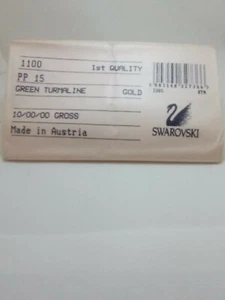 Swarovski 1100 PP 15 Aquamarine Gold Foiled 10 gross 1440 pezzi - Foto 1 di 2