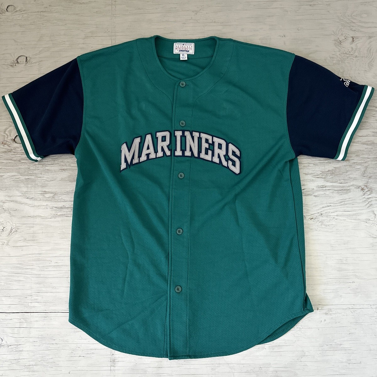 ビンテージSTARTER マリナーズTシャツ 白 MLB 古着 00s MLB Seattle Mariners マリナーズ No51 「イチロー