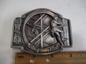 Vintage Telephone Linesman Gürtelschnalle 1989 Siskiyou Buckle Co Made in USA Y85/S - Bild 1 von 6