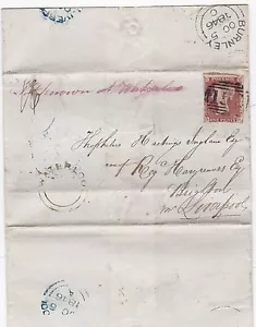 1846 BURNLEY =150= INVOLUCRO NUMERICO UDC WATERLOO 'NON NOTO' A THOPHILUS INGHAM - Foto 1 di 1