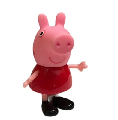 Estatueta Peppa Pig 2” topo de bolo PVC nova presente raro dos EUA - Imagem 1 de 2