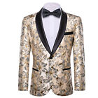 Men's Floral Dress Suit Luxury Embroidered Wedding Blazer Dinner Tuxedo Jacket