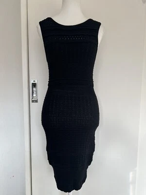 Kookai dress 1 black pencil bodycon sleeveless crochet knitwear NEW itemB8 - image 1 of 4