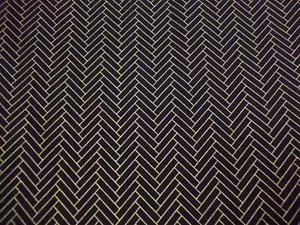 Cotton fitted   Black /  Gold  Herringbone Design/ Crib Sheet - Picture 1 of 2