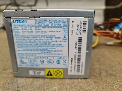 Lenovo ThinkCentre LiteOn 180W Power Supply Unit / PSU 54Y8835 PS-5181-09VS - Image 1 of 2