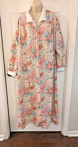 Gillian Omalley Vintage Floral Pattern Half Zip Robe Sized 38 40 - Picture 1 of 7