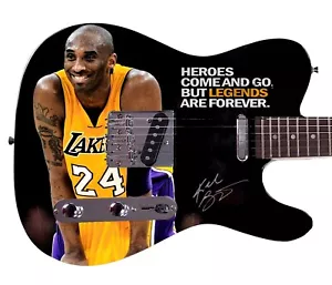 Kobe Bryant LA Lakers Facsimile Autographed Signed Graphics Photo Guitar - Picture 1 of 2
