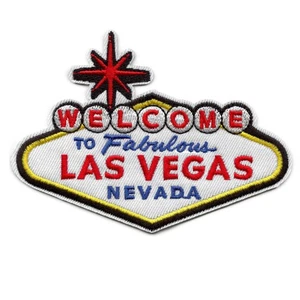 Las Vegas Welcome Sign Patch Nevada Travel Destination Embroidered Iron On - Picture 1 of 2