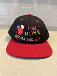 Vintage 90's Goofy's Hat Co "I AM NEVER GROWING UP" Snapback Hat Cap Walt Disney - Picture 1 of 10