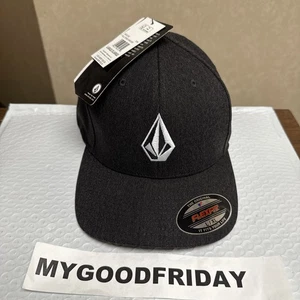 Cappello Berretto Volcom Flexfit Dri-fit Full Stone Dark Heather Logo 3D Nuovo! L/XL - Foto 1 di 9