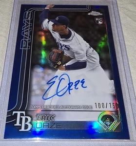 ERIC ORZE 2025 TOPPS CHROME ROOKIE BLUE REFRACTOR RC AUTO /150 - Picture 1 of 7