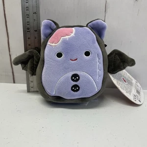 Squishmallows 4.5" Screech The Bat Halloween Mini Plush Black Gray Purple - Picture 1 of 6