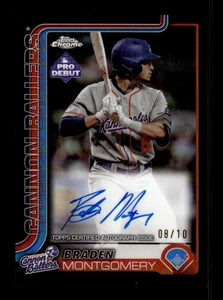 2025 Topps Pro Debut #PDC-84 Braden Montgomery Chrome Black Refractor Auto /10 - Picture 1 of 2