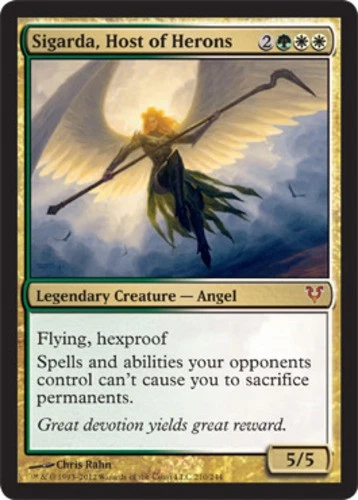 Light Play, English MTG Regular Sigarda, Host of Herons Avacyn Restored Magic th - Image 1 of 1