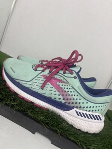 Brooks Adrenaline GTS 21 Damen-Laufschuh Größe 8,5 Yucca/Marineblau/Pink - Bild 1 von 9