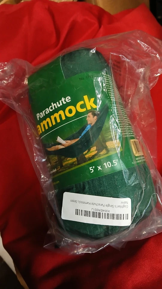 Hamaca de camping Coghlans 10,5 ft x 5 ft 3,2 mx 1,5 m nueva verde sin abrir  Foto 1 de 4