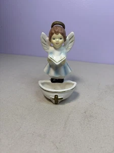 Holy Water Font Angel Reading over Basin Wall Hanging Thailand - Picture 1 of 5