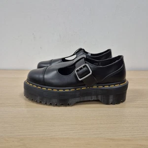 Dr Martens Bethan Mary Jane Double Sole Quad Platform Buckle Black Shoes Uk 4 - Picture 1 of 9