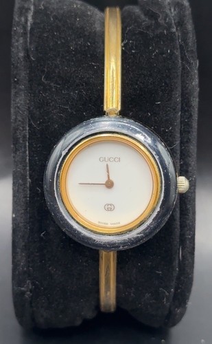 Orologio Gucci Change lunetta oro GP quadrante bianco 1100 L