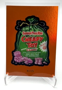 Garbage Frail Kids Cheapy Toy Wacky Package Orange 01/25 Pail Cheap 40th Anniver - Picture 1 of 14