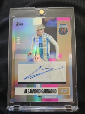 2024-25 Alejandro Garnacho Topps Argentina Team Auto 94/99 BA-AG - Image 1 of 2