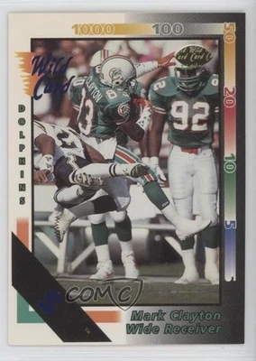 1992 Wild Card 5 Stripe Mark Clayton #19 - Image 1 of 2