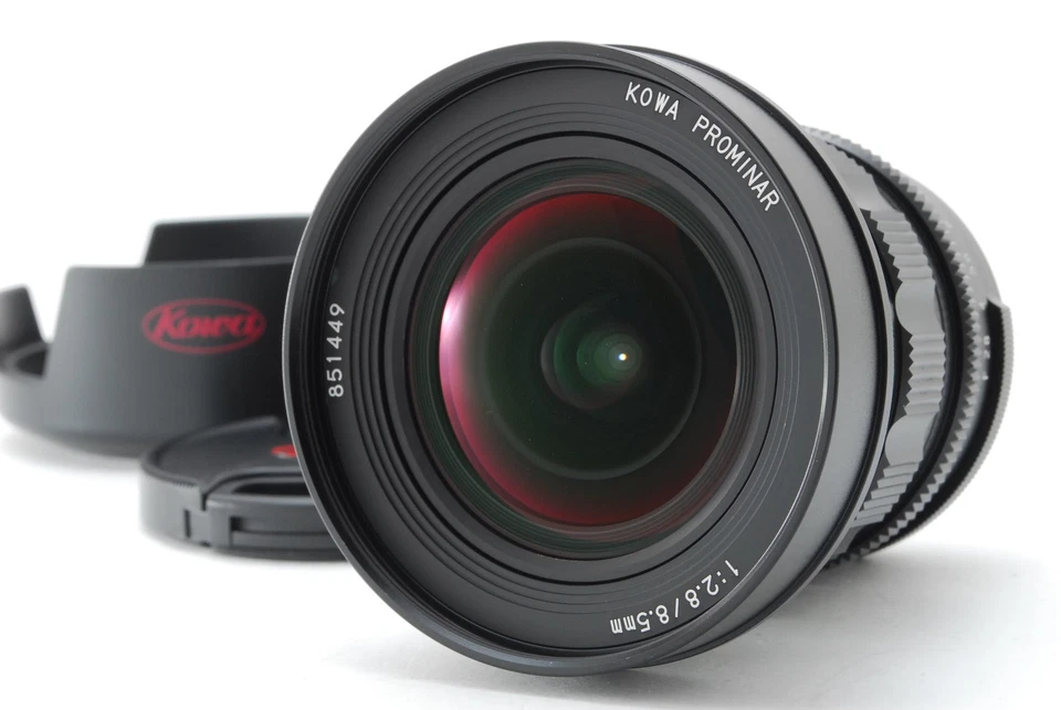 [COMO NUEVO] Lente Gran Angular Negra Kowa Prominar 8.5mm f/2.8 Micro Cuatro Tercios JAPÓN Foto 1 de 4