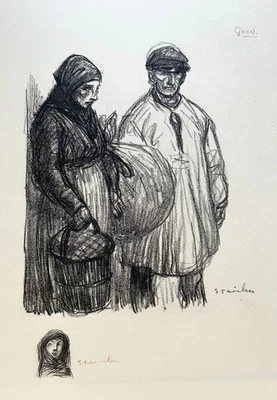 STEINLEN Théophile Alexandre (1859 - 1923) - "Gares". c.1917. - Photo 1/3