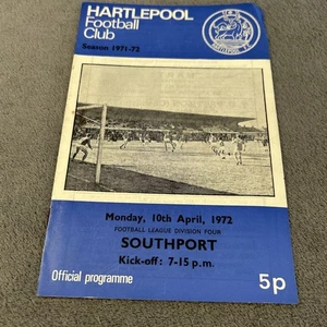 HARTLEPOOL UNITED v SOUTHPORT 1971/72 . DIVISION FOUR. - Picture 1 of 2