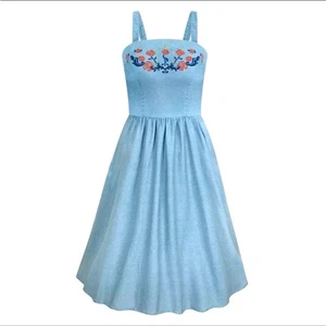 Nuevo Vestido Bella Corpiño Ajustado Cambray Sarga La Bella y la Bestia Parques Disney - Imagen 1 de 13