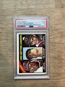 1966 Topps League Leaders Carl Yastrzemski, Tony Oliva, Vic Davalillo #216 PSA 3 - Bild 1 von 2