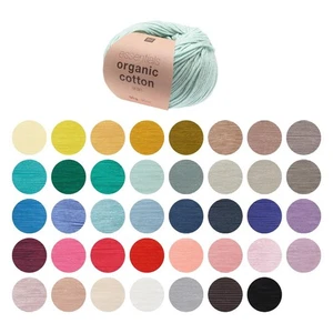 Rico Essentials Aran Yarn Wool Organic Cotton Vegan Bio Knitting Crochet 10 Ply - Picture 1 of 169