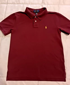 Polo Ralph Lauren para niño 100 % algodón polo juvenil mediano (10-12) borgoña nuevo - Imagen 1 de 5