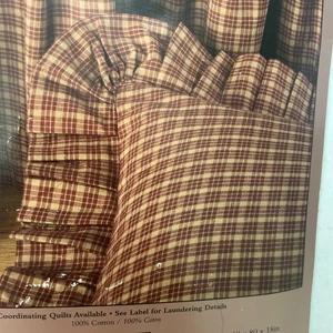 ¡Nuevo! ~ Donna Sharp ~CAMPFIRE PLAID~25" Euro Sham ~ Kentucky Original! - Imagen 1 de 7
