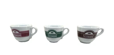 Vintage Palombini Cafe Thick Porcelain Espresso Cups Set of 3 Italy 1980's - Image 1 of 4