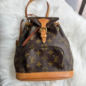Mochila LOUIS VUITTON M51137 Mini Montsouris Monograma Cuero Usada - Imagen 1 de 12