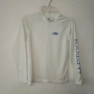 Aftco Shirt Youth XS Long Sleeve Performance Fishing Logo UV Protection Stained - Picture 1 of 12