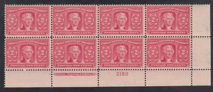 US Stamp #324 F-VF NH Bottom Plate # Block of 8 CV $720 - Picture 1 of 2