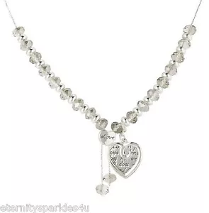 DEBENHAMS 'JON RICHARD' PRETTY LOVE HEART & CRYSTAL BEADS LARIAT NECKLACE BNWT - Picture 1 of 4