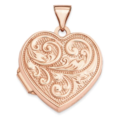 Medallón Corazón Love you always Desplazado Oro Rosa 14k 18mm XL664 Foto 1 de 3