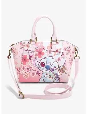 Loungefly Disney Lilo & Stitch Floral Cherry Blossoms Satchel Bag - Image 1 of 4