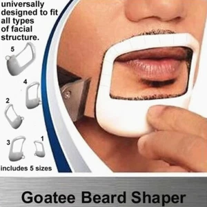 5PCS Men Shaving Template Shaper Goatee Style Design Beard Mustache Shaping Tool - Picture 1 of 13