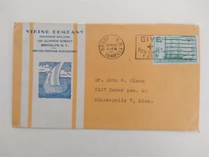 New York: Brooklyn 1948 Viking Company Insurance Advertising Cover - Picture 1 of 2
